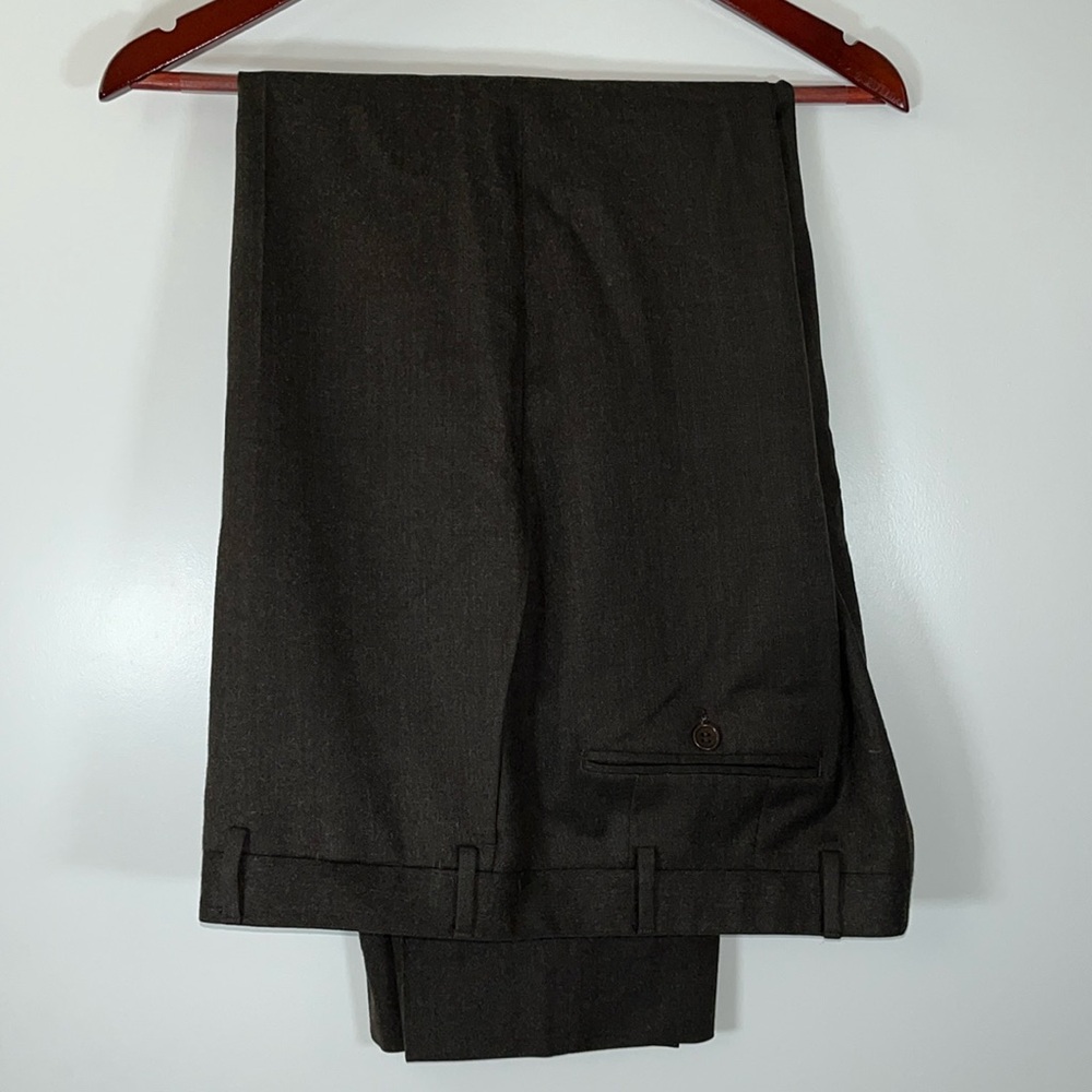 Canali Dress Pants Brown, VGUC, waist 37”, Inseam 30”. 100% Wool, made in Italy - Picture 5 of 16